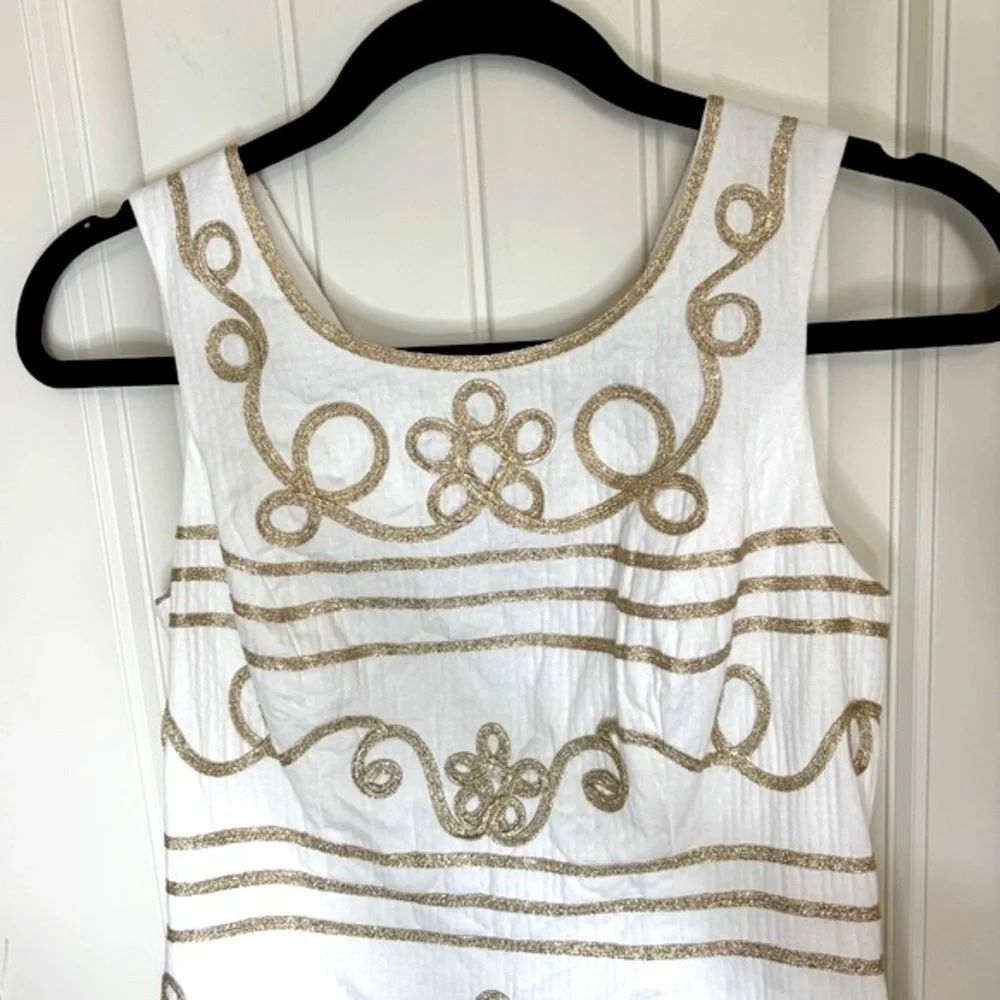 Lilly Pulitzer Lennox Resort White Gold Icing on the Cake Soutache Shift… - Picture 7 of 12